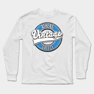 Athens Greece vintage logo Long Sleeve T-Shirt